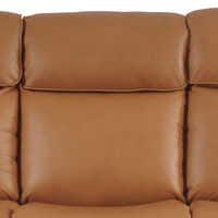 Brown leather sofa on a white background