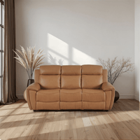 Annecy Genuine Leather Caramel Electric Power Recliner 3+2+1 Seater Sofa - Furniture Instore