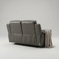 Annecy Leather Grey Electric Recliner 2+1 Seater Sofa Set