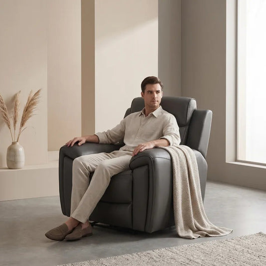grey-leather-power-recliner-chair