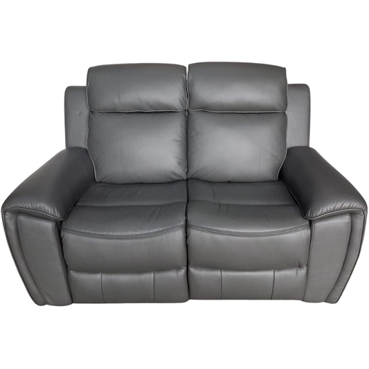 2 seater grey sofa on a white background