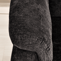 Close-up of a textured gray fabric surface