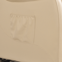 Close-up of a beige fabric with a pocket