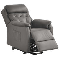 Gray recliner chair on a white background