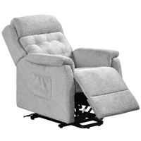 Gray recliner chair on a white background
