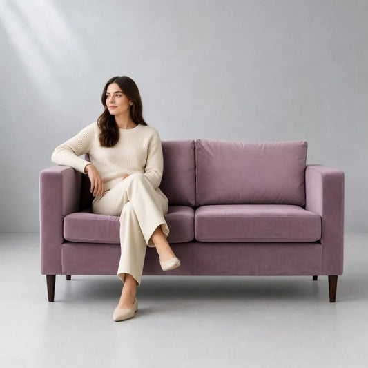 Boxfit Lavender Fabric 2 Seater Sofa - view 2 - Furniture Instore