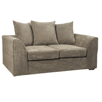 Byron Caramel 3-Seater Sofa, Front View on White Background, Modern Minimal Design