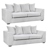 Byron Shark 3+3 Sofa Combo, Front View in Roomset, Modern Minimal Design