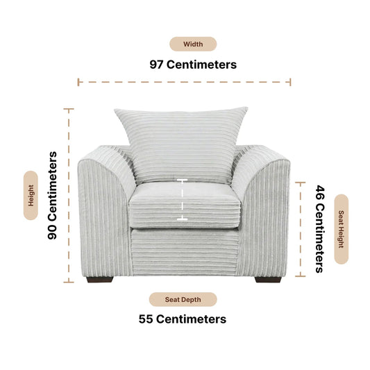 Byron Shark Fabric Armchair!!! - Furniture Instore