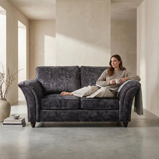 Canterbury Grey Fabric 2 Seater Sofa - Furniture Instore