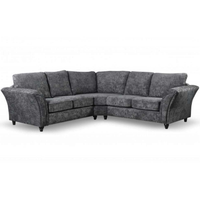 Gray sectional sofa on a white background