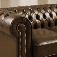 chesterfield-brown-leather-antique-2-seater-sofa-2-1-seater-sofa-set-tufted-button-rolled-arm-scroll-wooden-feet-traditional-english-vintage-classic-design-handcrafted-premium-upholstery-luxury-living-room