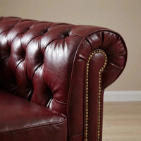 chesterfield-red-leather-antique-2-1-seater-sofa-set-armchair-view-1