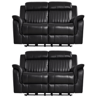 Cidliano 2-seater sofa set (2+2) front-facing on a white background, highlighting the matching design and modern upholstery.