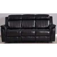 Cidliano 3-seater sofa front-facing in a stylish roomset with contemporary decor and warm ambient lighting.