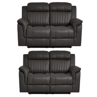Cidliano Genuine Leather Grey Electric Power Recliner 2+2 Seater Sofa Set - Furniture Instore