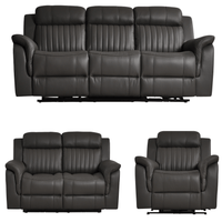 Cidliano Genuine Leather Grey Electric Power Recliner 3+2+1 Seater Sofa Set - Furniture Instore