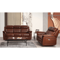 Cidliano 3-Seater and 2-Seater Tan Sofa Set in a modern room setting with neutral décor and soft natural lighting