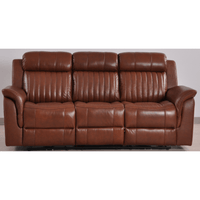 Cidliano Tan 3 Seater – front-facing tan three-seater sofa in a stylish living room setting.