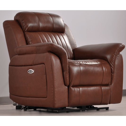 Cidliano tan armchair angled view in cozy room setting with warm decor and neutral tones.