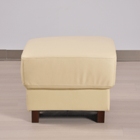 Dalmore Genuine Leather Cream Footstool - Furniture Instore