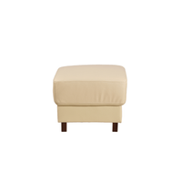 Dalmore Genuine Leather Cream Footstool - Furniture Instore