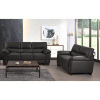 Dalmore Grey 3+2 Seater Sofa Combo – Stylish grey fabric set with 3-seater and 2-seater sofas in a cozy room setting.
