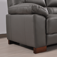 Dalmore Grey 3 Seater Sofa – Detailed close-up highlighting fabric texture and quality stitching in grey upholstery.