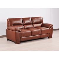 Dalmore Tan 3 Seater Sofa – Angled view in a cozy room setting, showcasing soft tan fabric and sleek contemporary design.