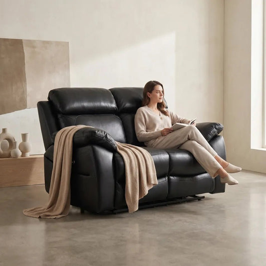 dandrea-black-recliner-two-seater-leather-sofa