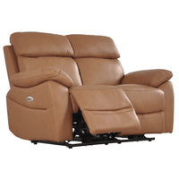 Dandrea Genuine Leather Caramel Electric Power Recliner 2+2 Seater Sofa Set - Furniture Instore