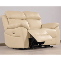 Beige recliner chair on a plain background