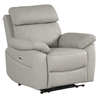 Gray recliner chair on a white background