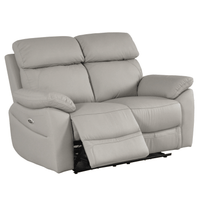 Gray reclining sofa on a white background