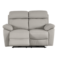 Gray reclining sofa on a white background
