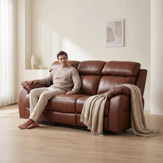 dandrea-tan-recliner-three-seater-leather-sofa