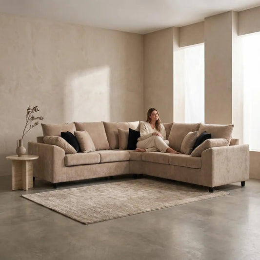 Euphoria Light Brown Corner 2r2 - Furniture Instore