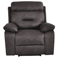 Gray recliner chair on a white background