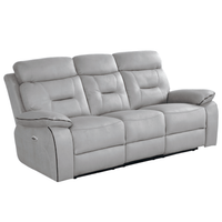Gray reclining sofa on a white background