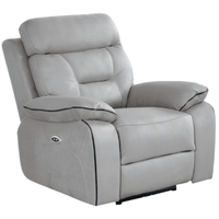 Gray recliner chair on a white background