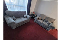 Verona High Back Grey Fabric 3+2 Seater Sofa Set - Furniture Instore