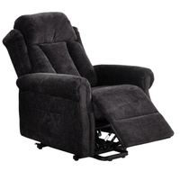 Gray recliner chair on a white background