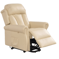 Beige recliner chair on a white background