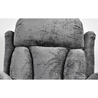 Gray textured armchair on a white background