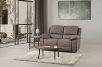 Maple Brown Suede Fabric Electric Recliner 3+2+1 Seater Sofa Set - Furniture Instore