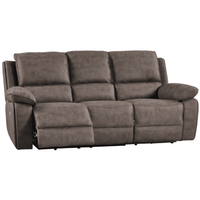 Gray reclining sofa on a white background