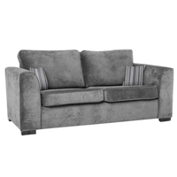 Nancy grey 3-seater sofa with plush cushions and modern design, front-facing on a clean white background