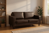 Box Brown Leather 3+2+1 Seater Sofa Set - Furniture Instore