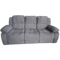 grey fabric sofa on a white background front facing