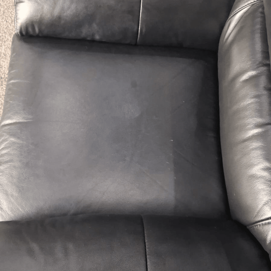 Outlet Dalmore Genuine Leather Black Armchair - Furniture Instore